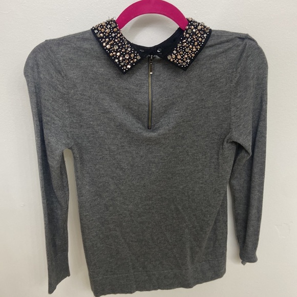 Halogen XXS petite cardigan with detachable trim - Picture 3 of 6